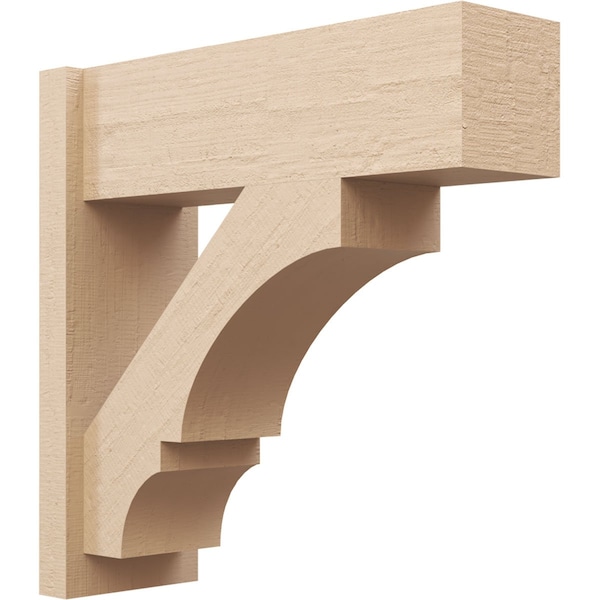 Ekena Millwork 8-in W x 24-in D x 24-in H Balboa Block Rough Cedar Woodgrain TimberThane Outlooker, Primed Tan OUTUR080X24X24BOA44RCPR - main